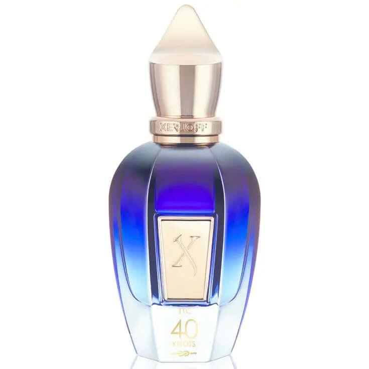 Blue Xerjoff 40 Knots fragrance bottle for women and men.