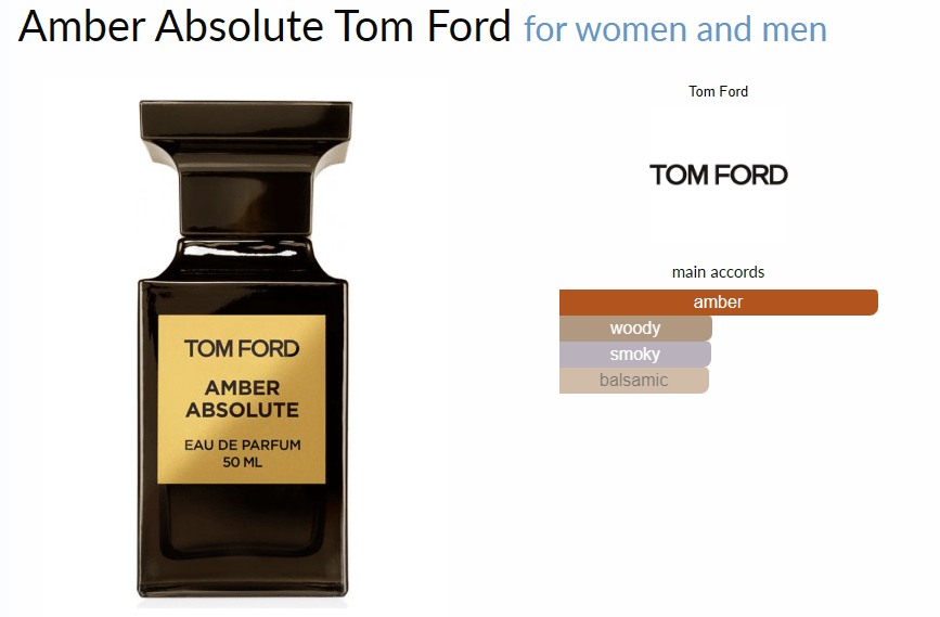 Amber Absolute Tom Ford for women and men Decant Samples - Decant Sample