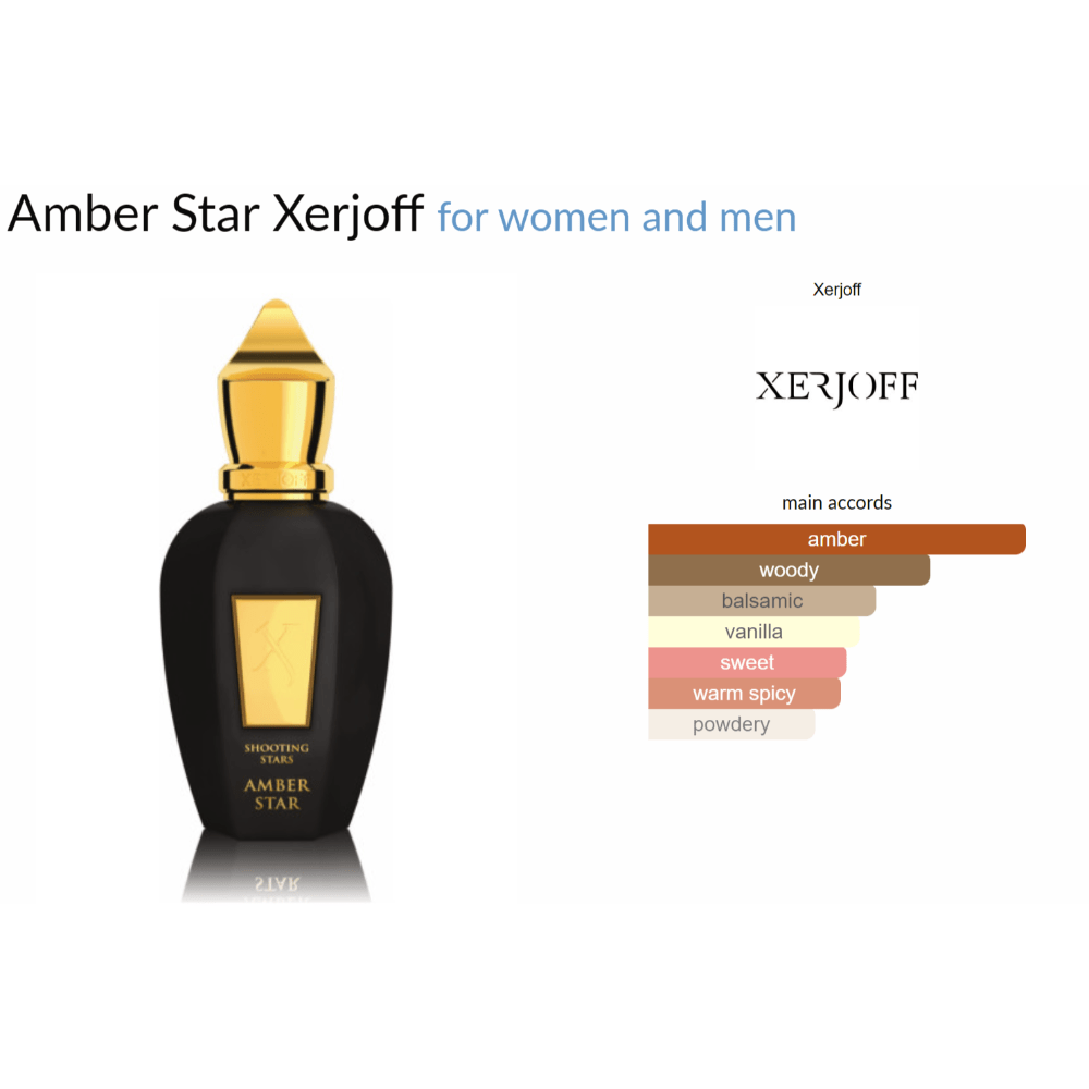 Amber Star Xerjoff for women and men Decant Samples - Decant Sample