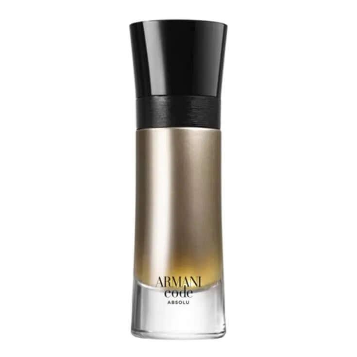 Armani Code Absolu Giorgio Armani decant fragrance sample bottle for men.