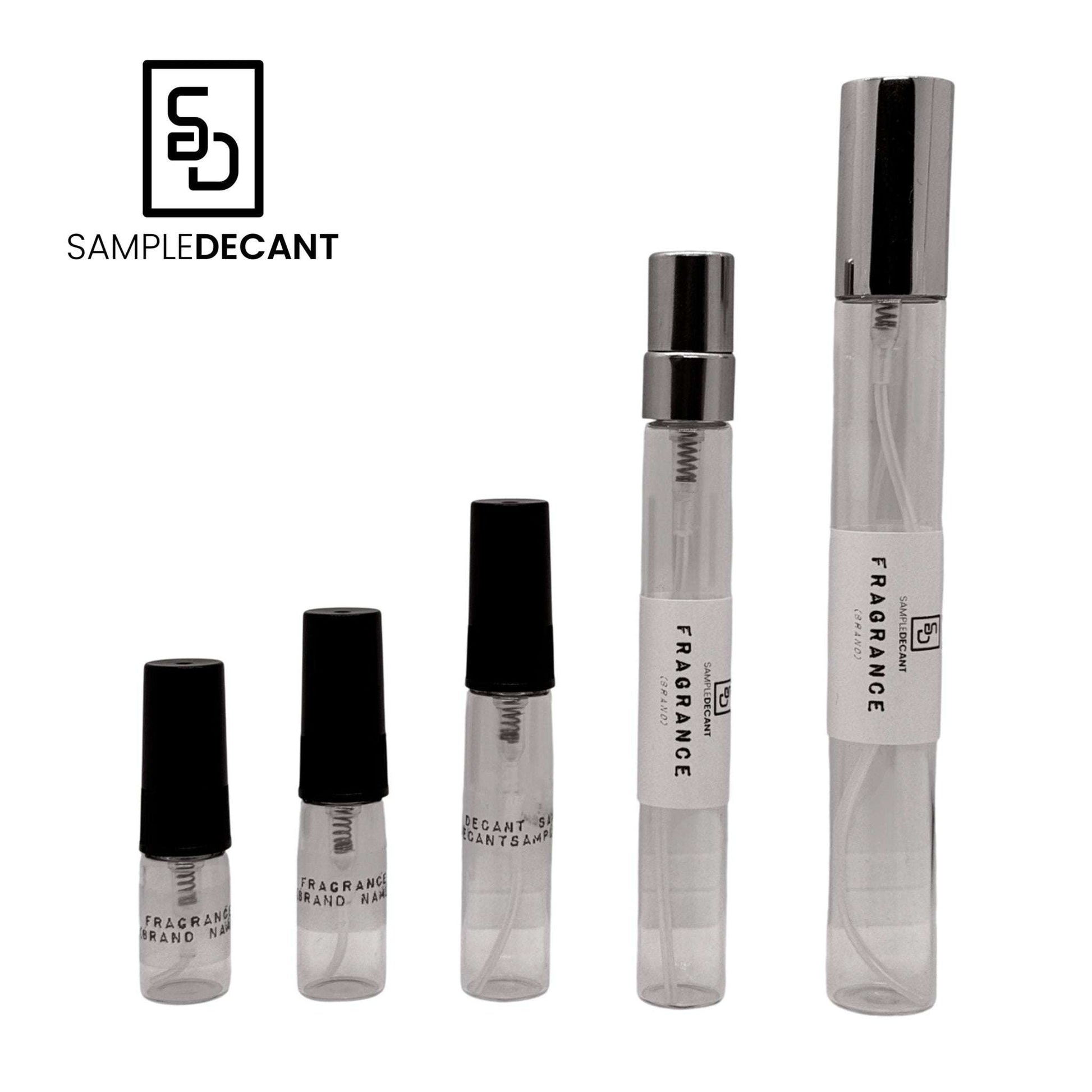 Armani Code Absolu Giorgio Armani decant fragrance samples for men displayed in various sizes.