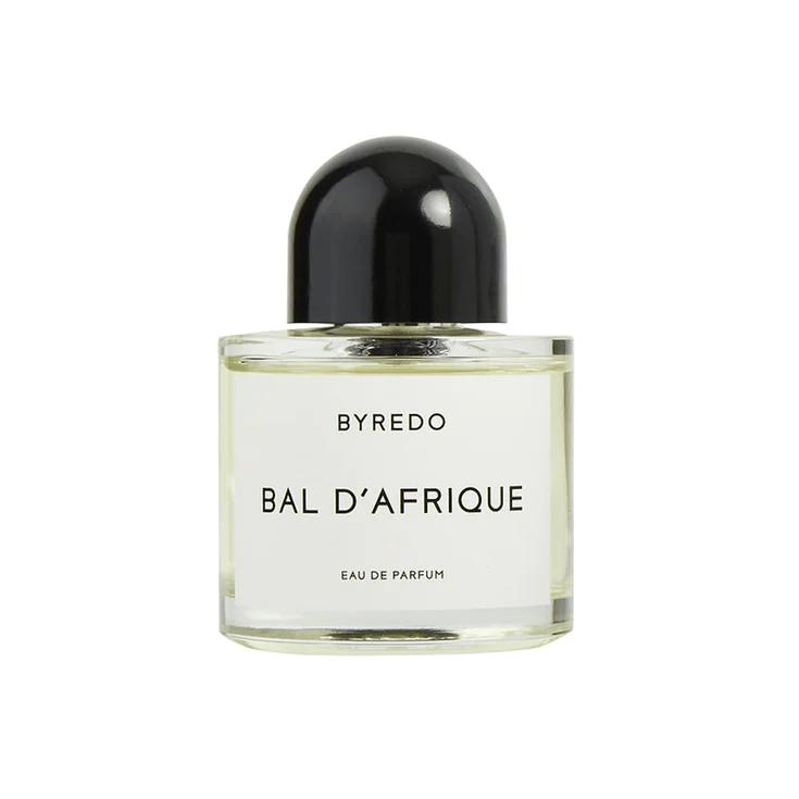 Bal d'Afrique Byredo unisex fragrance bottle with black cap.