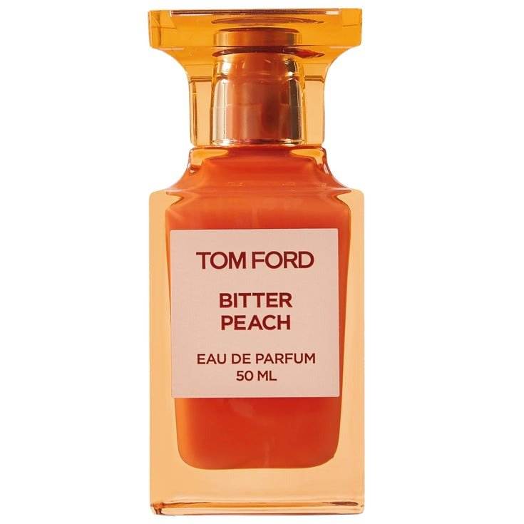 Tom Ford Bitter Peach fragrance bottle for women and men, amber vanilla scent, 50ml.