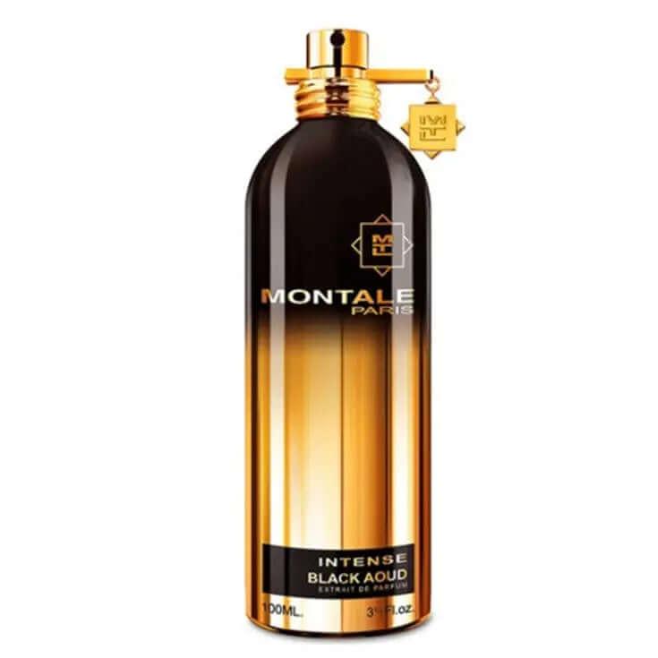 Black Aoud Intense Montale decant fragrance bottle for women and men.