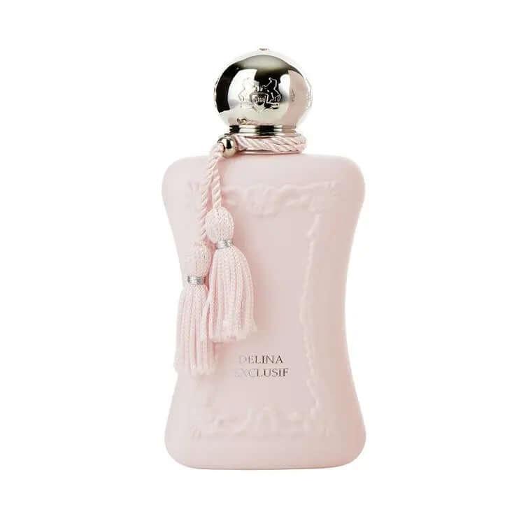 Delina Exclusif Parfums de Marly fragrance bottle with tassel, elegant and sophisticated scent for women.