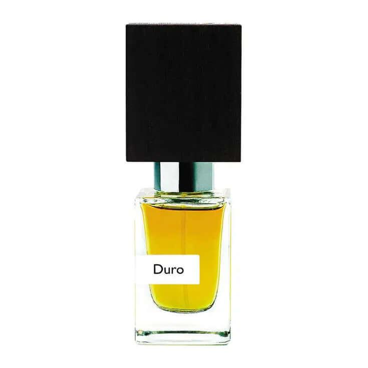 Duro Nasomatto fragrance sample for men, showcasing bold woody notes.