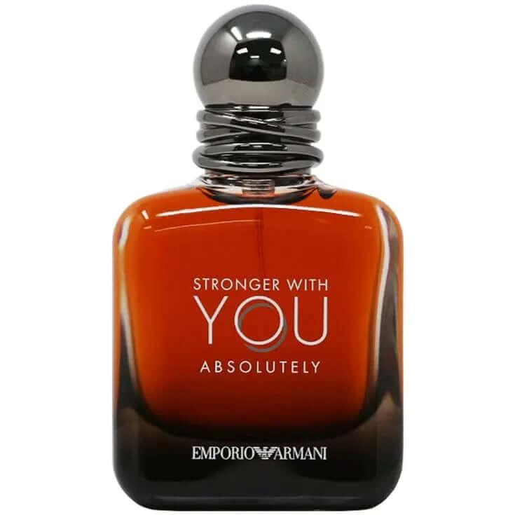 Emporio Armani Stronger With You Absolutely fragrance bottle for men.