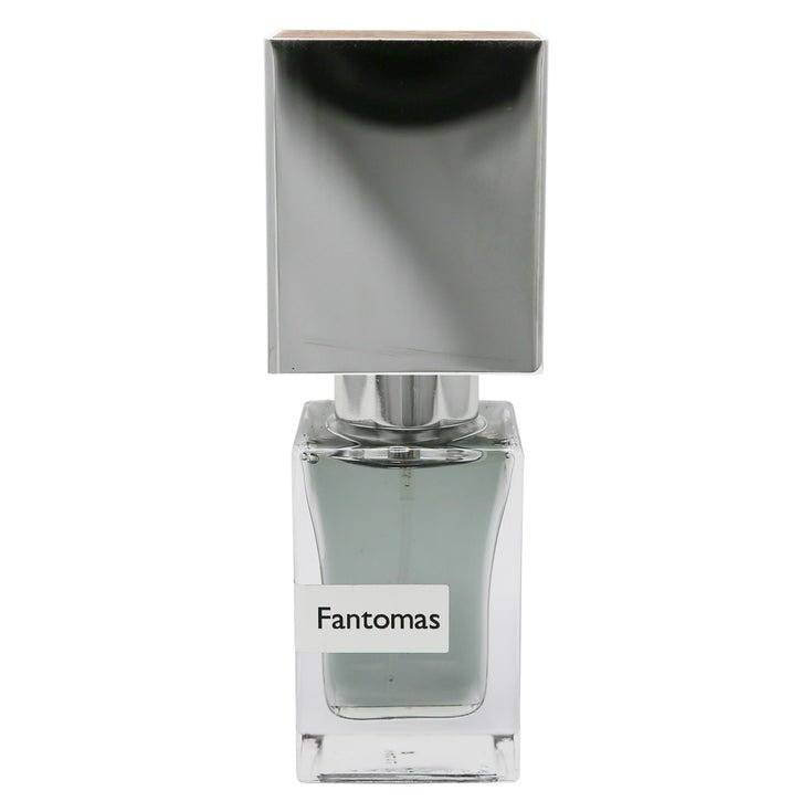 Fantomas Nasomatto unisex fragrance bottle with metallic cap.
