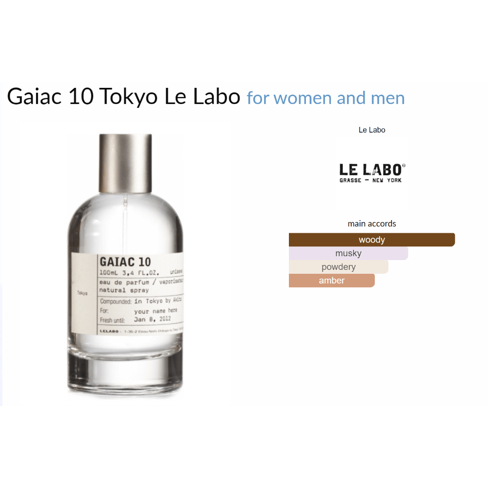 Gaiac 10 Tokyo Le Labo for women and men - Decant Sample