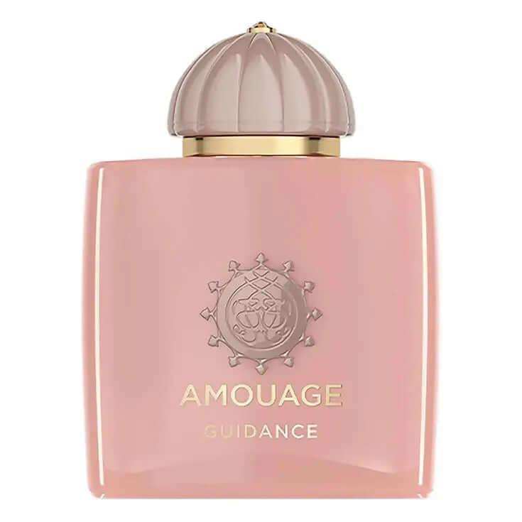 Guidance Amouage fragrance sample for women and men, featuring floral fruity notes and luxurious design.