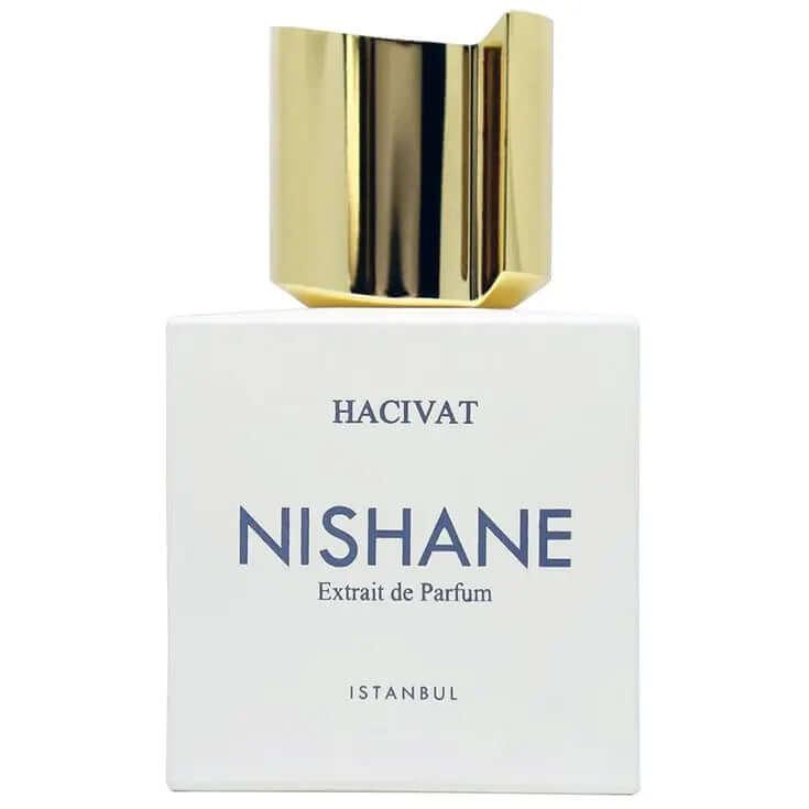 Hacivat Nishane decant fragrance bottle for men and women.