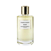 Hindu Kush Mancera fragrance bottle for women and men, amber woody scent.