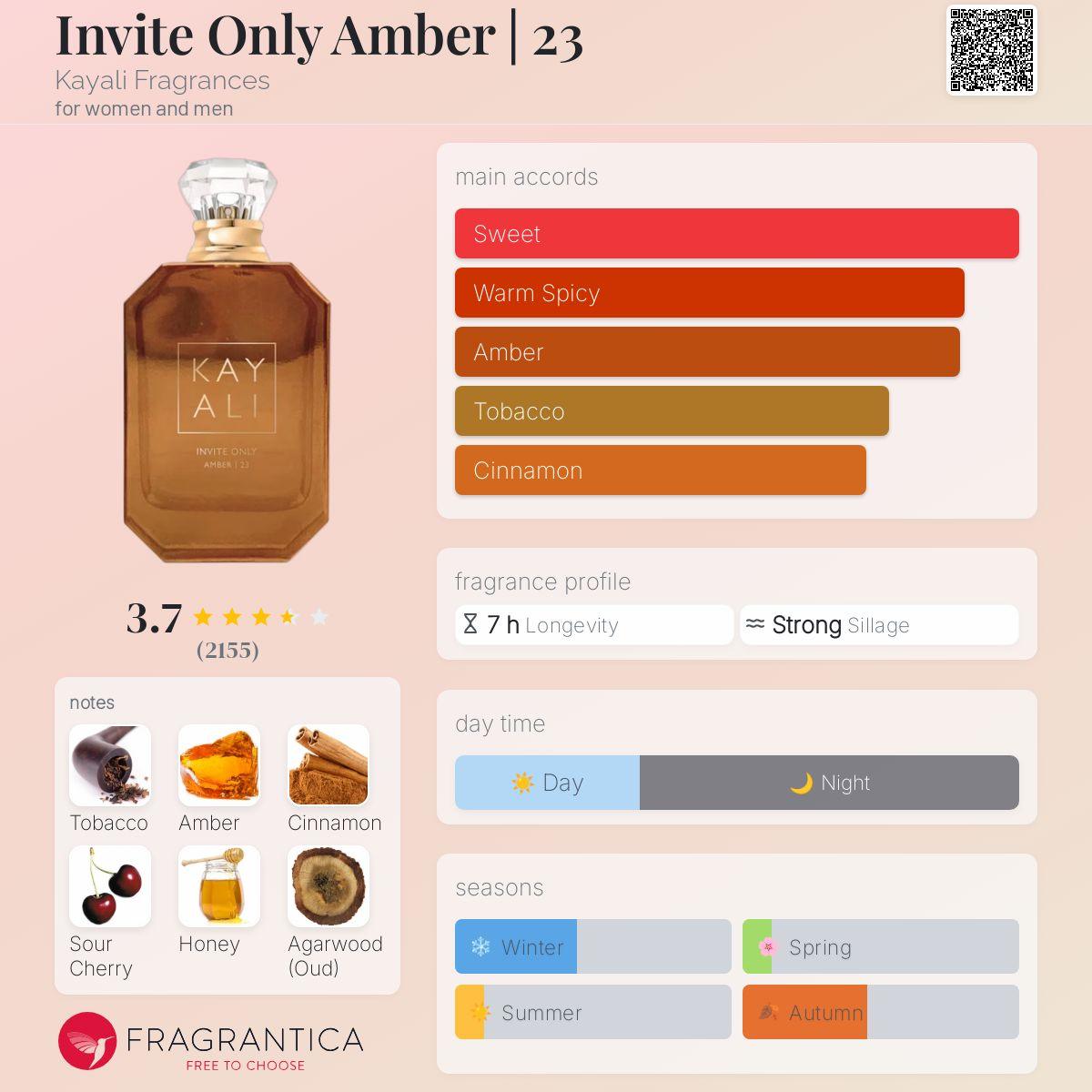 Invite Only Amber | 23 Kayali Fragrances Unisex Decant Fragrance Samples - Decant Sample