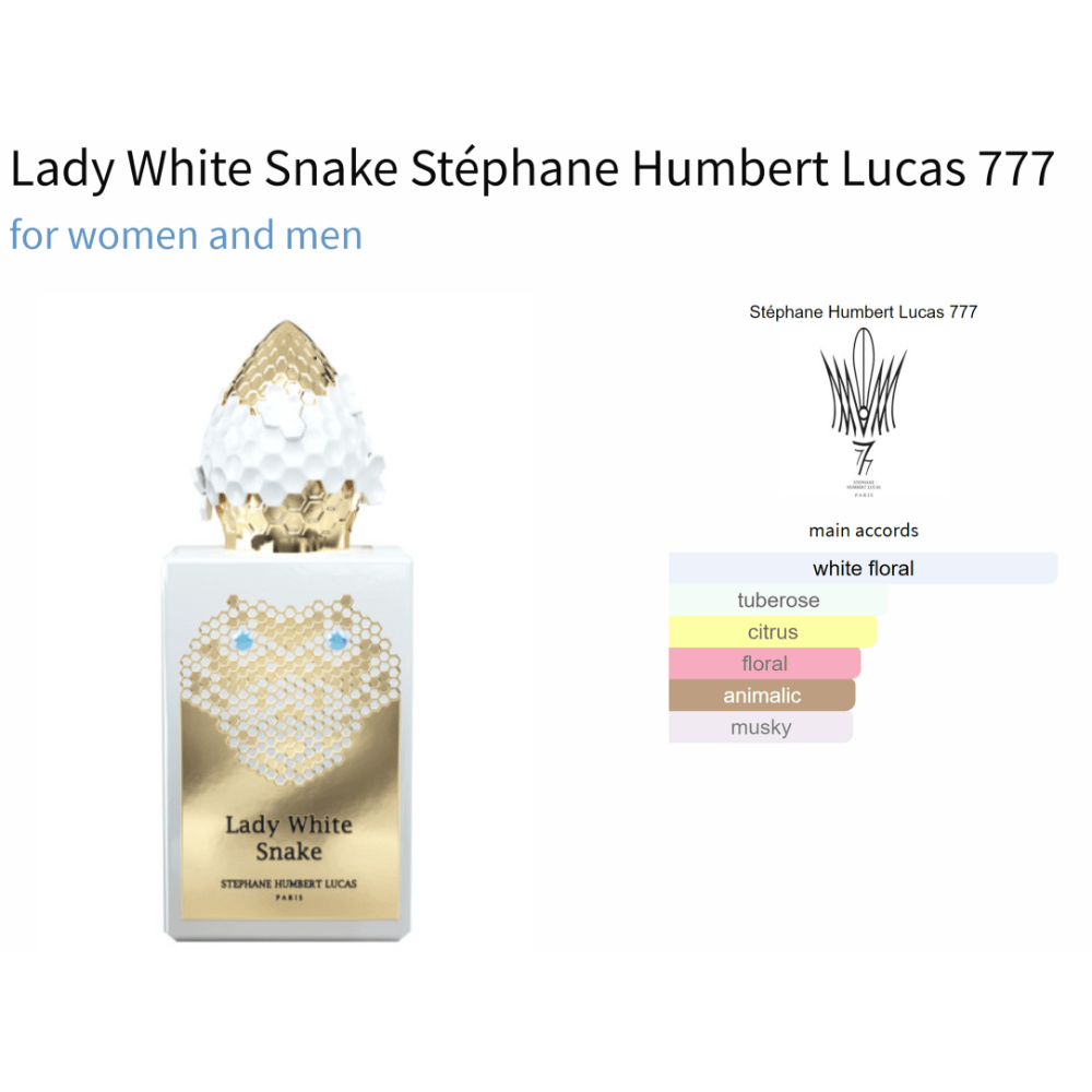 Lady White Snake Stéphane Humbert Lucas 777 for women and men Decant Samples - Decant Sample