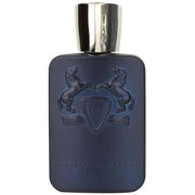 Layton Parfums de Marly fragrance bottle, dark design, unisex scent.