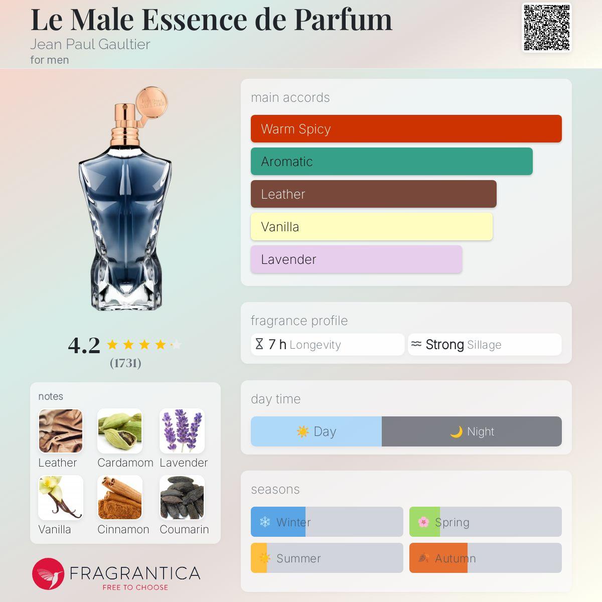 Le Male Essence de Parfum Jean Paul Gaultier Men's Fragrance Sample Decant - Decant Sample