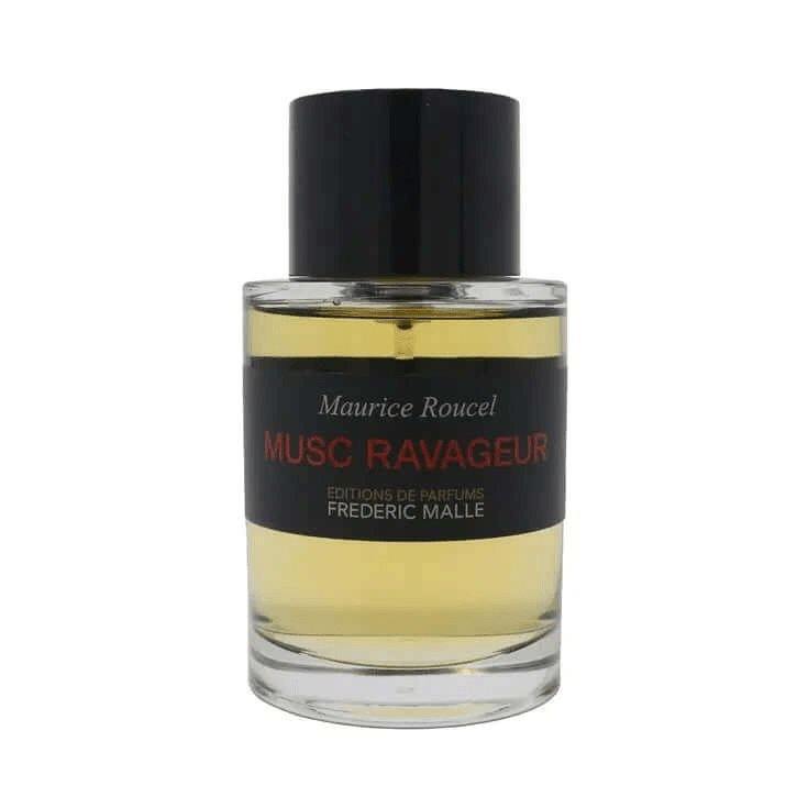 Musc Ravageur Frederic Malle fragrance bottle with amber-colored liquid, suitable for both women and men.
