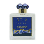 Oceania Roja Dove fragrance bottle with blue and gold label.