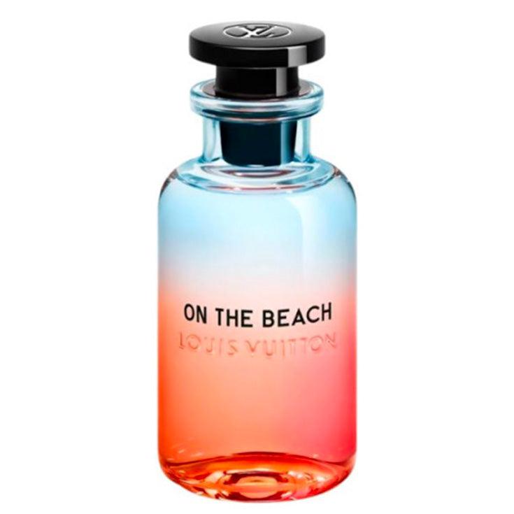 Louis Vuitton On The Beach fragrance bottle with gradient design for men and women.