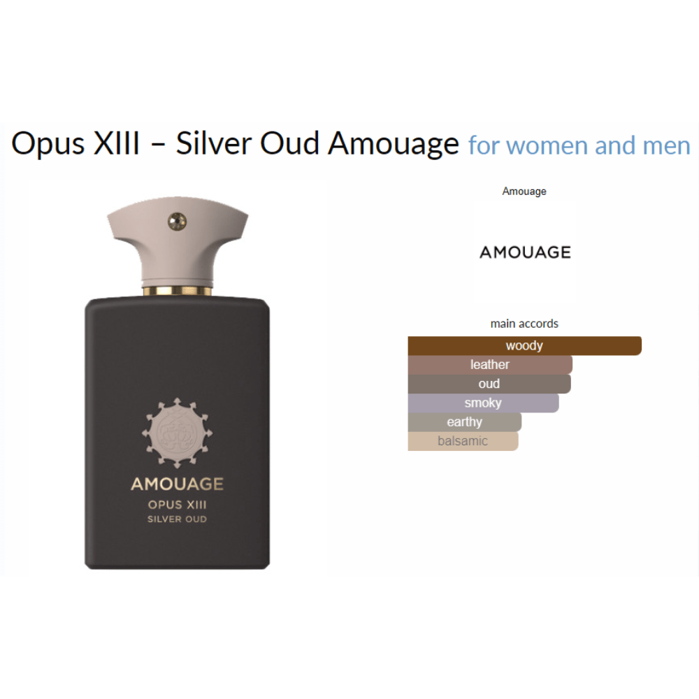 Opus XIII – Silver Oud Amouage for women and men Decant Samples - Decant Sample