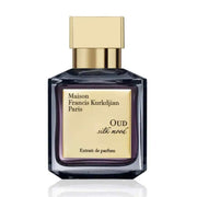 Maison Francis Kurkdjian Oud Silk Mood Extrait de Parfum bottle on white background.