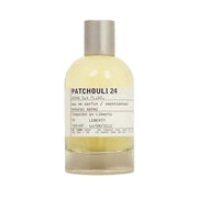 Patchouli 24 Le Labo fragrance bottle for women and men with label and silver cap.