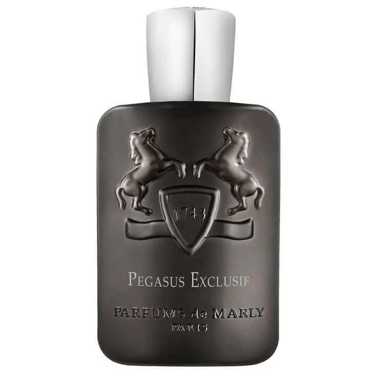 Pegasus Exclusif Parfums de Marly bottle for men, a luxurious amber woody fragrance.