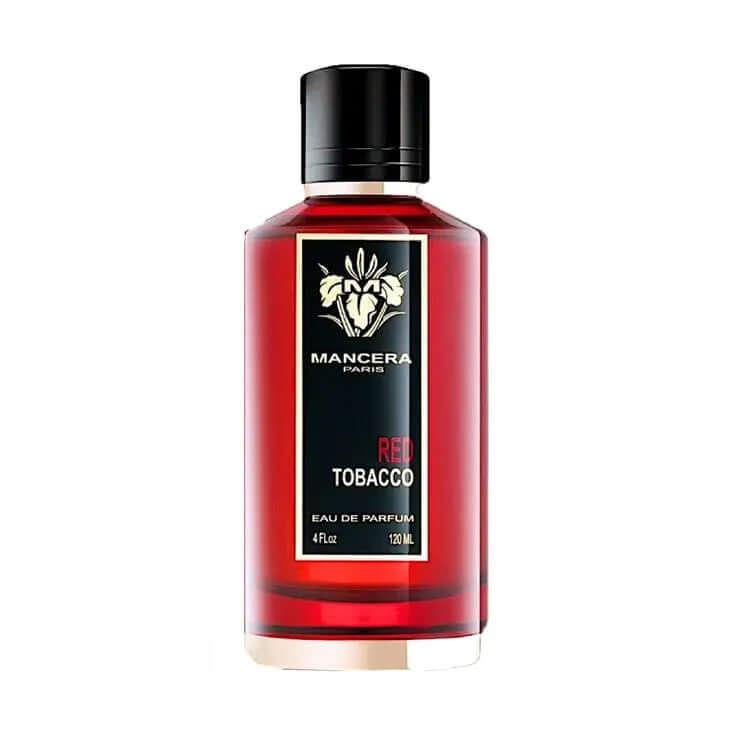 Red Tobacco Mancera fragrance bottle for women and men.