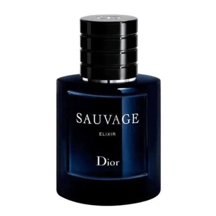 Sauvage Elixir Dior for men decant fragrance sample bottle.