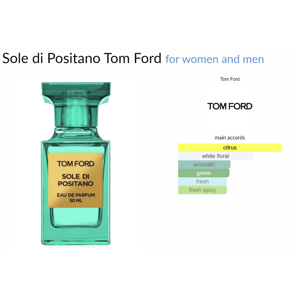 Sole di Positano Tom Ford for women and men - Decant Sample