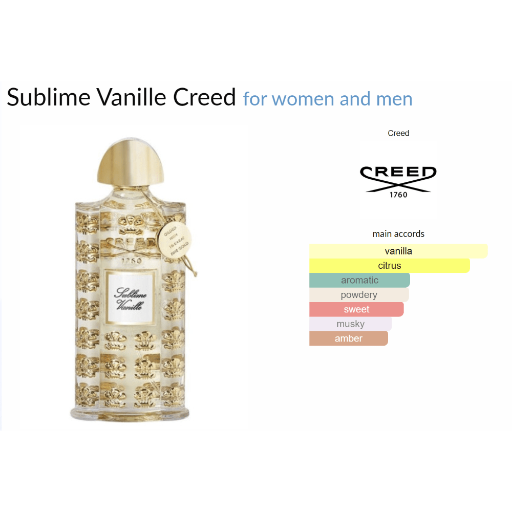 Sublime Vanille Creed for women and men - Decant Sample