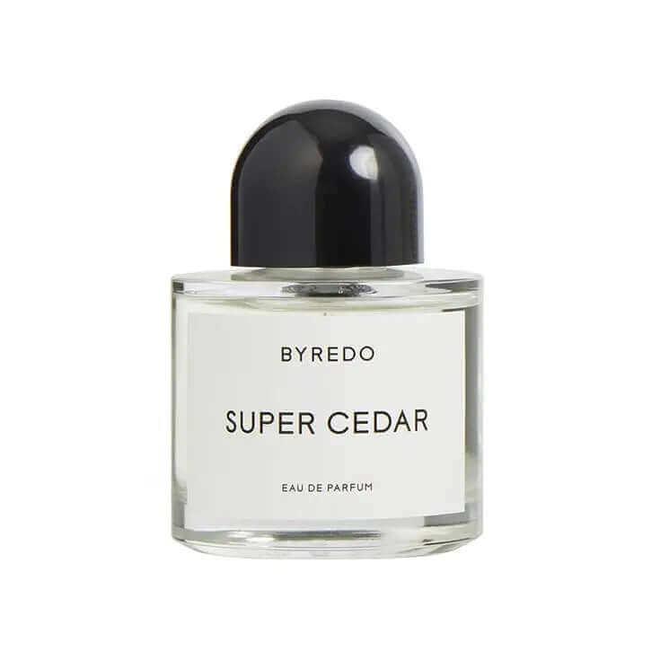 Super Cedar Byredo fragrance sample for women and men, Woody Floral Musk scent.
